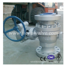 Cast Steel Wcb RF Fix Trunnion Mounted Ball Valve